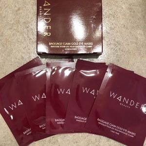 5 Baggage claim gold eye masks